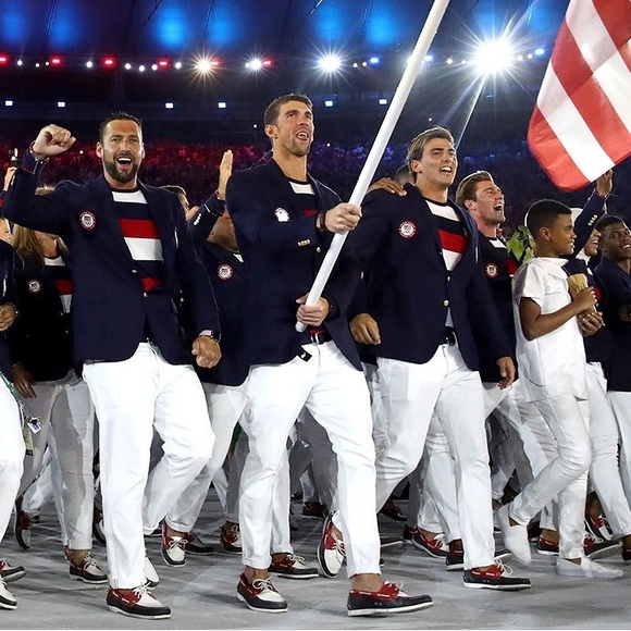 Brand New Vintage Team USA Opening Ceremony Men's Boat Shoe Handmade in the USA - Picture 5 of 15